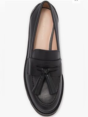 New | Stuart Weitzman Adrina Tassel Loafers in Black | Size 7.5